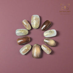Artnailery · Amber Haze | Everyday Elegance · Artistry Selection (10 pcs Handmade Press-On Nails)
