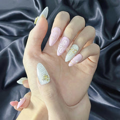 Artnailery · Blush Étoile | Artistry Collection · Everyday & Seasonal Glam Selection (10 pcs Handmade Press-On Nails)