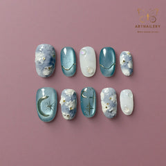 Artnailery · Midnight Cloud | Artistry Collection · Seasonal Glam Selection (10 pcs Handmade Press-On Nails