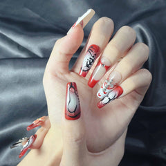 Artnailery · Scarlet Muse | Artistry Collection · Holiday Glam Selection (10 pcs Handmade Press-On Nails