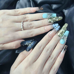 Artnailery · Celestial Alloy | Artistry Collection · Seasonal Glam Selection (10 pcs Handmade Press-On Nails)