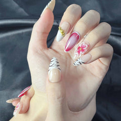 Artnailery · Rouge Mirage | Artistry Collection · Seasonal Glam Selection (10 pcs Handmade Press-On Nails)