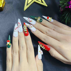 Artnailery · Frosted Whisper | Holiday Glam Limited Collection (10 pcs Handmade Press-On Nails)