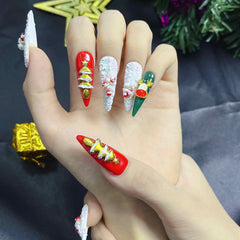 Artnailery · Frosted Whisper | Holiday Glam Limited Collection (10 pcs Handmade Press-On Nails)