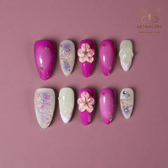 Artnailery · Violet Whisper | Seasonal Glam & Artistry Collection (10 pcs Handmade Press-On Nails)