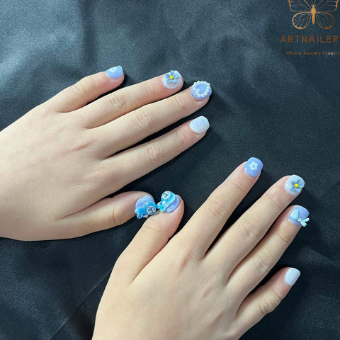 Artnailery · Sky Bunny Bloom | Kids Press-On Nails (10 pcs)