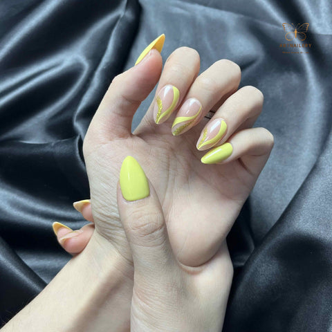 Artnailery · Lime Radiance | Atelier Canvas (30 pcs Precision-Finish Press-On Nails)