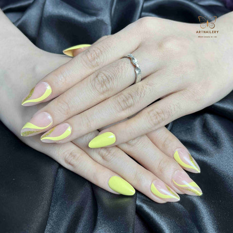 Artnailery · Lime Radiance | Atelier Canvas (30 pcs Precision-Finish Press-On Nails)