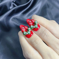 Artnailery · Frosted Noel | Holiday Glam Limited (10 pcs Handmade Press-On Nails)