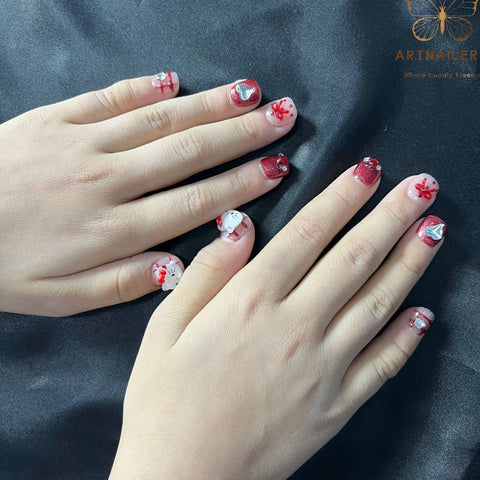 Artnailery · Ruby Kitty Party | Kids Press-On Nails (10 pcs)
