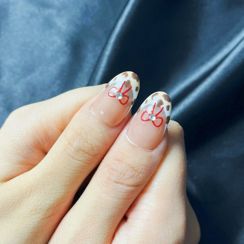 Artnailery · Scarlet Leopard Bow | Everyday Elegance Collection · Artistry Selection