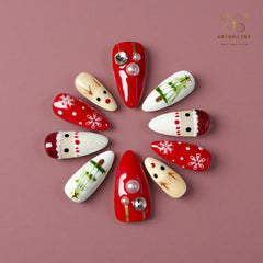 Artnailery · Merry Icons | Holiday Glam Limited (10 pcs Handmade Press-On Nails)