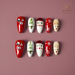 Artnailery · Merry Icons | Holiday Glam Limited (10 pcs Handmade Press-On Nails)