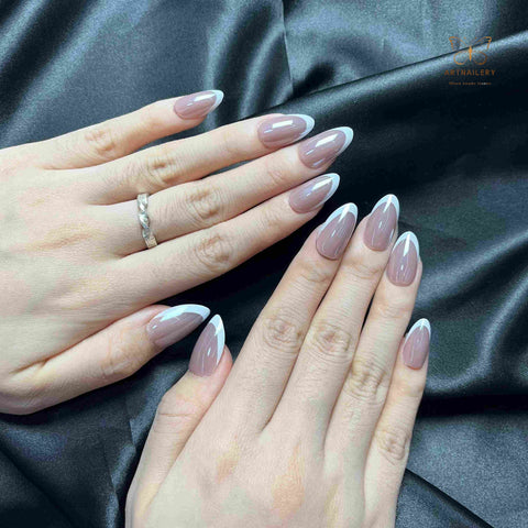 Artnailery · Ivory Whisper | Atelier Canvas (30 pcs Precision-Finish Press-On Nails)