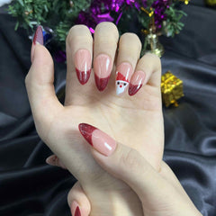 Artnailery · Santa Kiss | Holiday Glam Limited (10 pcs Handmade Press-On Nails