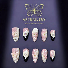Blossom Whisper | Artistry Collection (10 pcs Handmade Press-On Nails)