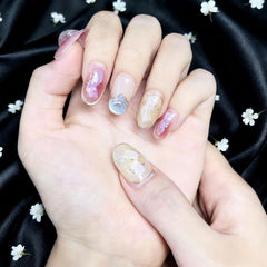 Artnailery · Blush Aurora | Everyday & Artistry Collection (10 pcs Handmade Press-On Nails)