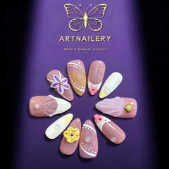 Artnailery · Blooming Petals | Seasonal Glam & Artistry Collection (10 pcs Handmade Press-On Nails)