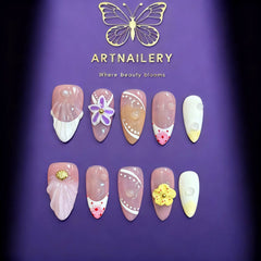 Artnailery · Blooming Petals | Seasonal Glam & Artistry Collection (10 pcs Handmade Press-On Nails)