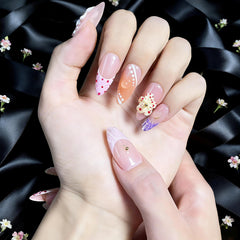 Artnailery · Blooming Symphony | Everyday Elegance · Artistry · Seasonal Glam (10 pcs Handmade Press-On Nails)
