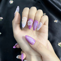 Artnailery · Violet Whisper | Seasonal Glam & Artistry Collection (10 pcs Handmade Press-On Nails)