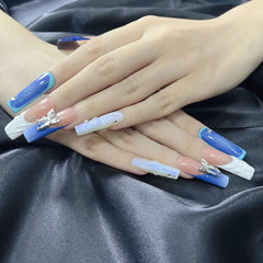 Artnailery · Blue Reverie | Artistry Collection (10 pcs Handmade Press-On Nails)