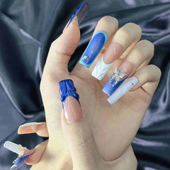Artnailery · Blue Reverie | Artistry Collection (10 pcs Handmade Press-On Nails)
