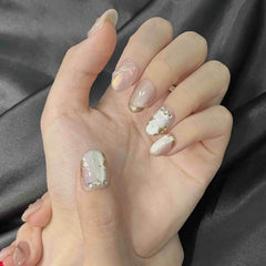 Artnailery · Golden Whisper | Everyday & Artistry Collection (10 pcs Handmade Press-On Nails)