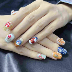 Artnailery · Merry Velvet | Holiday Glam Limited (10 pcs Handmade Press-On Nails)