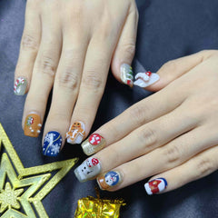 Artnailery · Merry Velvet | Holiday Glam Limited (10 pcs Handmade Press-On Nails)