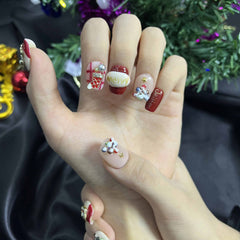 Artnailery · Candy Ribbon | Holiday Glam Limited (10 pcs Handmade Press-On Nails)