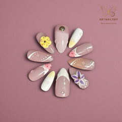 Artnailery · Blooming Petals | Seasonal Glam & Artistry Collection (10 pcs Handmade Press-On Nails)
