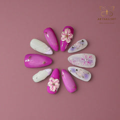 Artnailery · Violet Whisper | Seasonal Glam & Artistry Collection (10 pcs Handmade Press-On Nails)